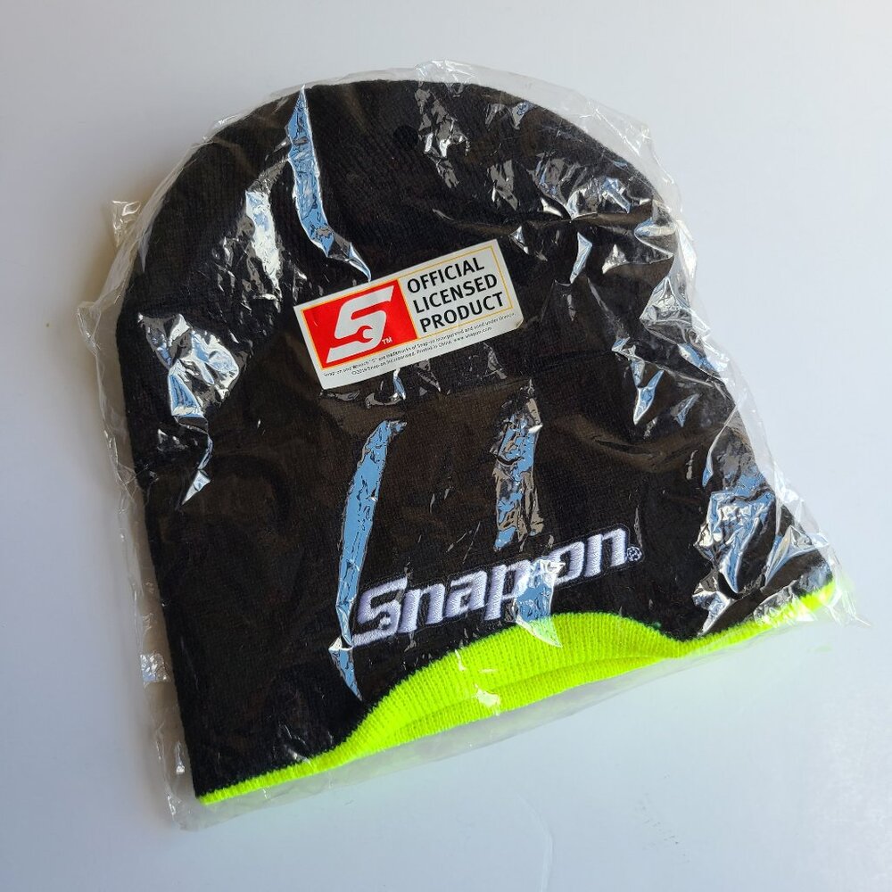 Snap-On Hat Cap Black Green Embroidered Adult Casual Reversible Mens Mechanic -